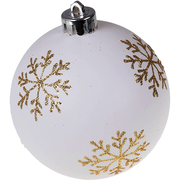Large White Shatterproof Christmas Ornaments - 12 Pack Variety Bundle