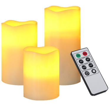 LED Lytes Battery Operated Flameless Unscented Ivory