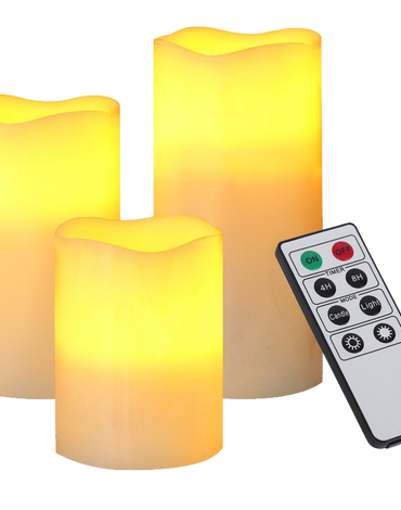 LED Lytes Battery Operated Flameless Unscented Ivory