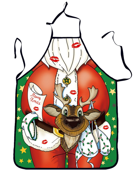 NEW BARLEY Christmas Apron Decoration For Kitchen Bar