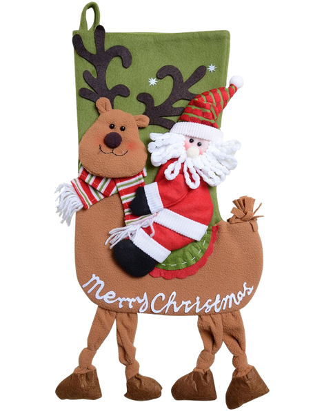 QBSM Classic Cute Christmas Stocking Decorations Gift Bag